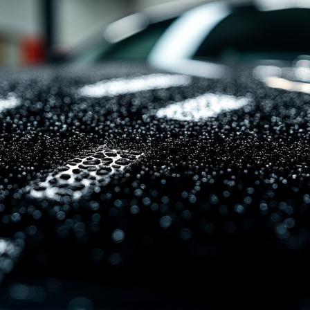 High gloss ceramic coating finish on black paintwork